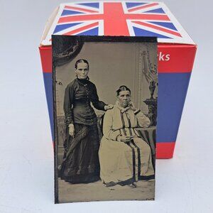 Antique Tintype Mother & Daughter